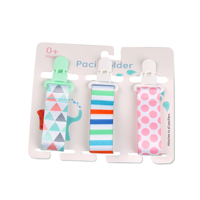 Cartoon Pattern Combination Three Packs Of Baby Pacifier Teether To Prevent Falling