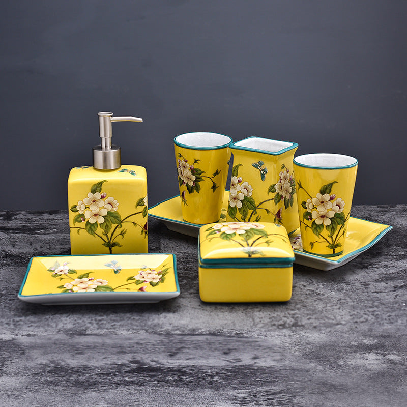 Wedding Supplies Ceramic Bathroom Components Set