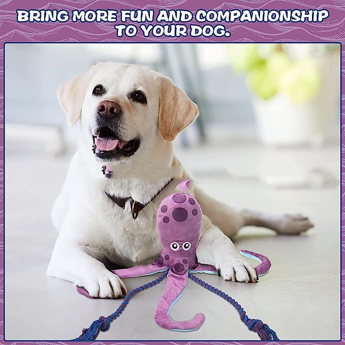 Sounding Plush Octopus Cleaning Molar Toy