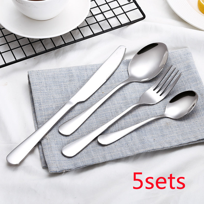 High Grade Tableware Set Black Gold Plated Stainless Steel Knife And Fork