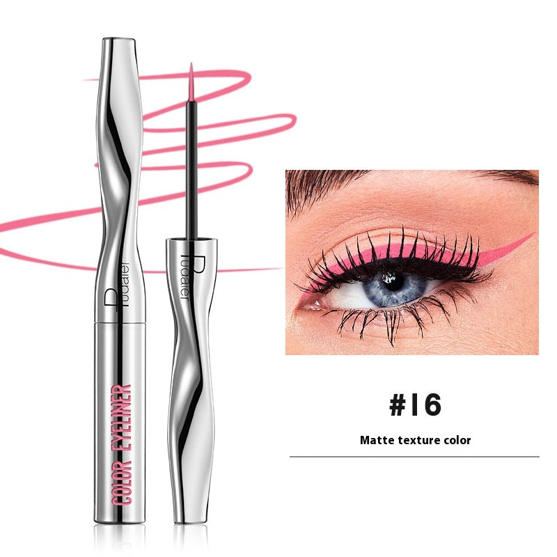 Color Eyeliner Makeup Waterproof Quick-drying Very Fine 24 Colors