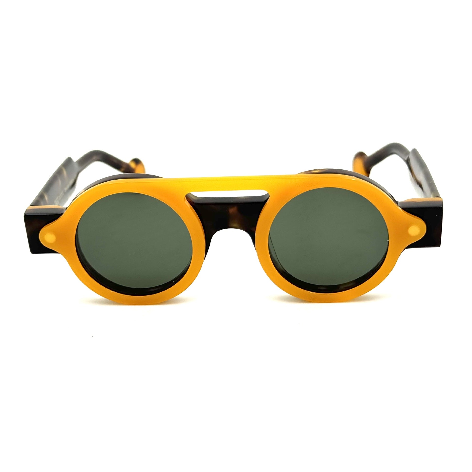 Irregular Circle In Circle Board Klein Blue Polarized Sunglasses