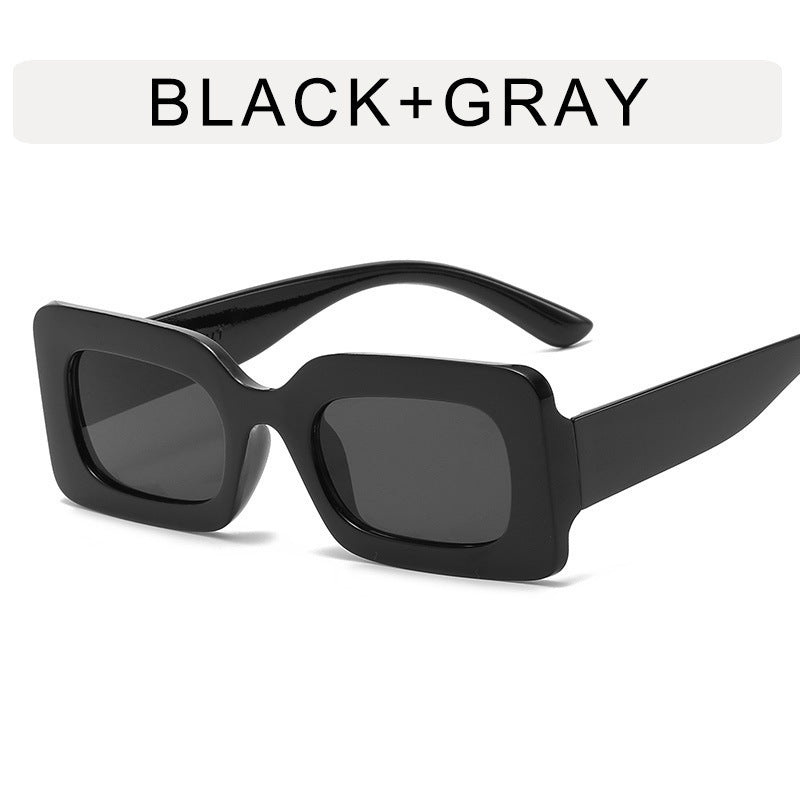 Jelly Color Square Sunglasses Concave Shape