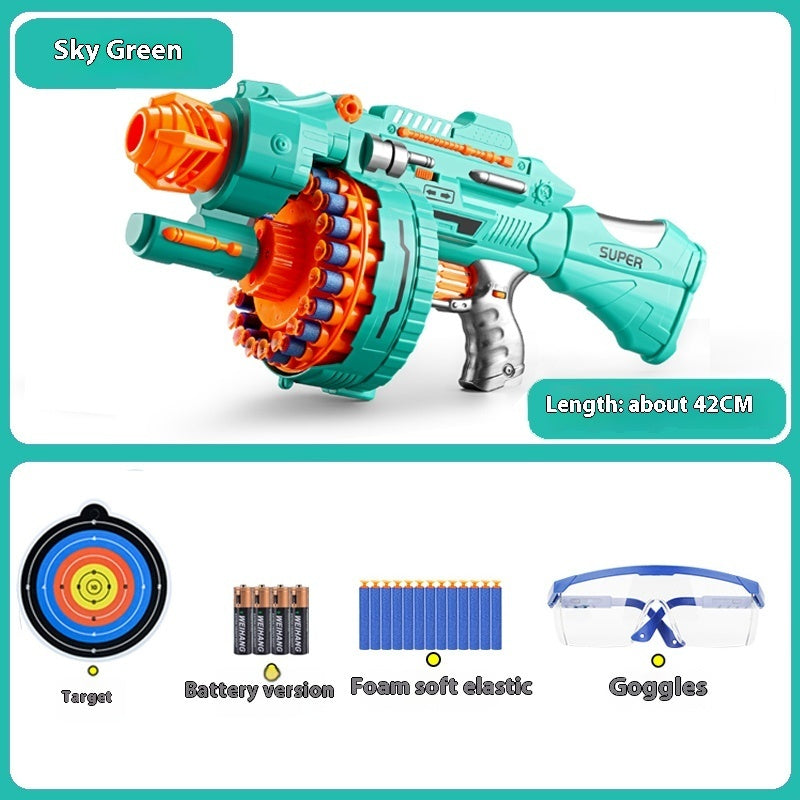 Pistolet jouet électrique à tir continu pour enfants avec balles souples