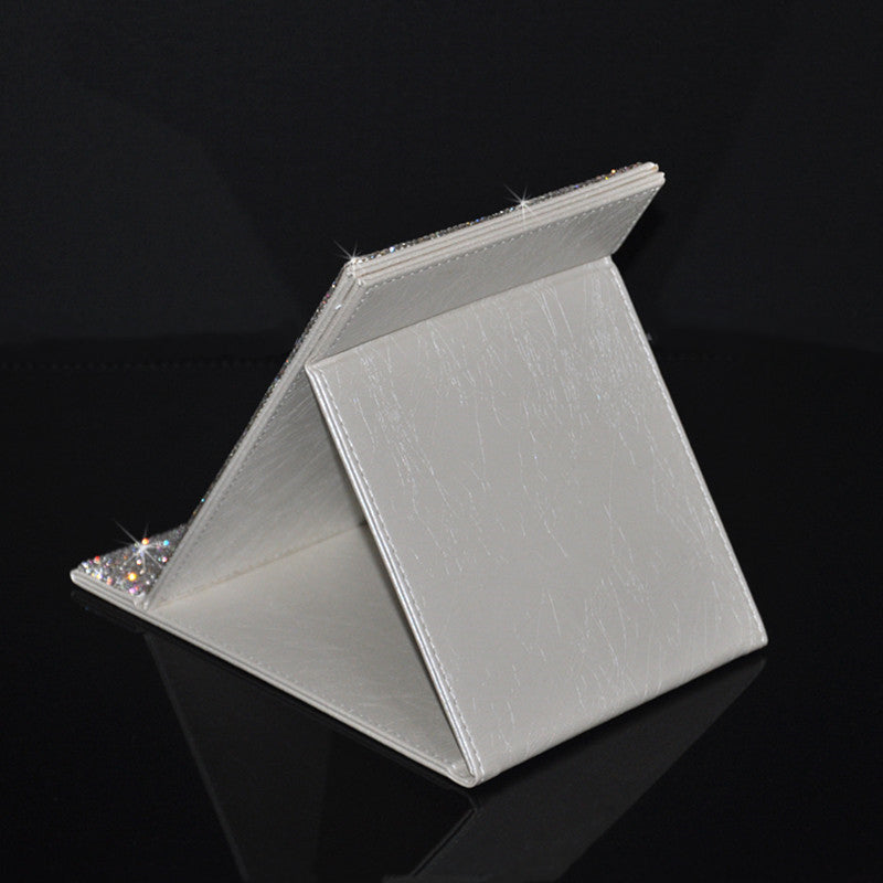 Creative Diamond-encrusted Makeup Folding Mirror