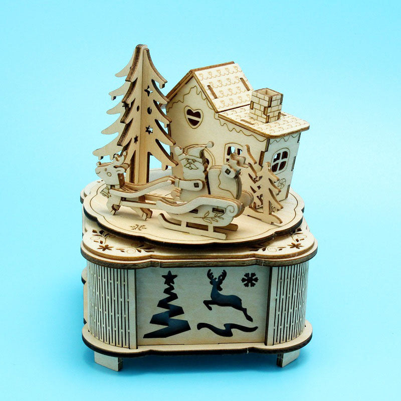 Creative Christmas Jigsaw Assembled Music Box