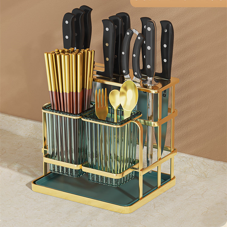 Draining Tube Wall-mounted Kitchen Rack Basket Chopsticks Cage