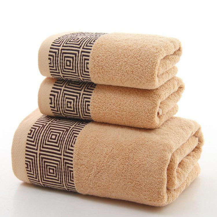 Towel 32-strand Pure Cotton Bath Towel Water Ripple Suit