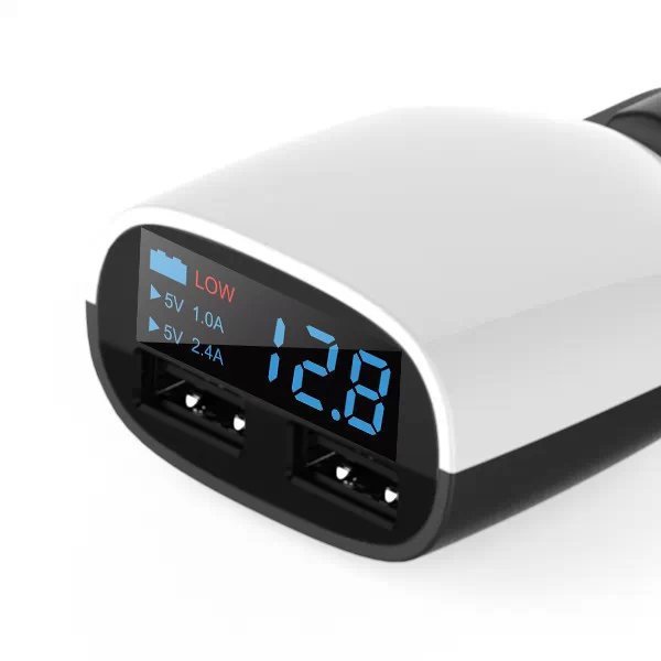 Digital Display Low Voltage Alarm Car Charger