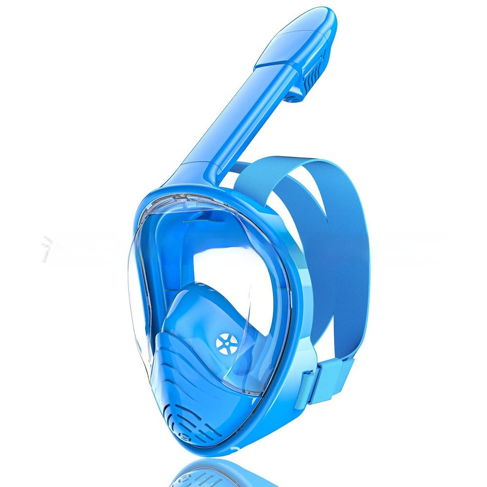 Masque de plongée avec tuba en silicone Masque de plongée entièrement sec Étanche Anti-buée Pour enfants