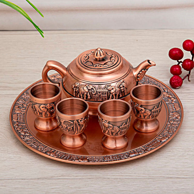 Service à thé marée nationale de luxe léger haut de gamme tasse à thé théière plateau
