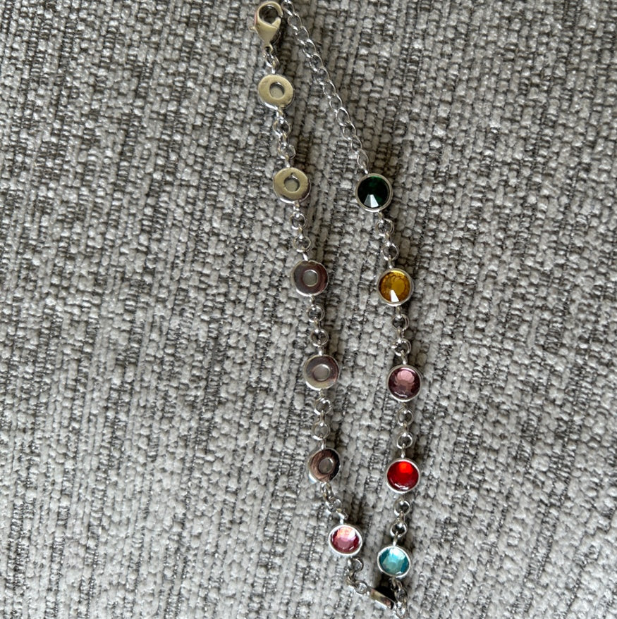 Fashion Inlaid Color Diamond Bracelet