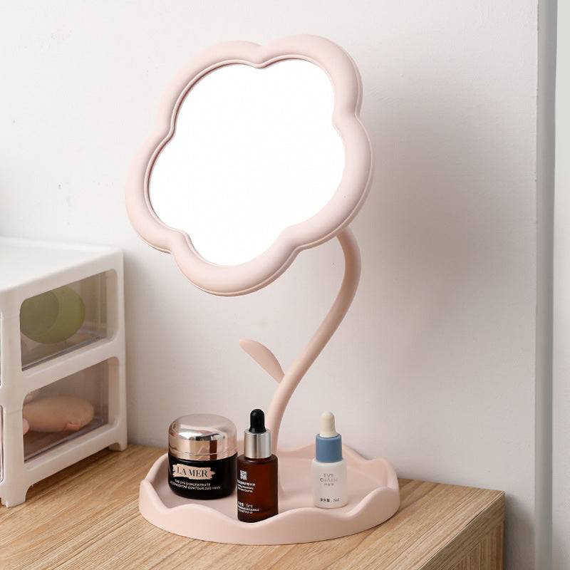Adorable Desktop Makeup Mirror With Sunflower Design