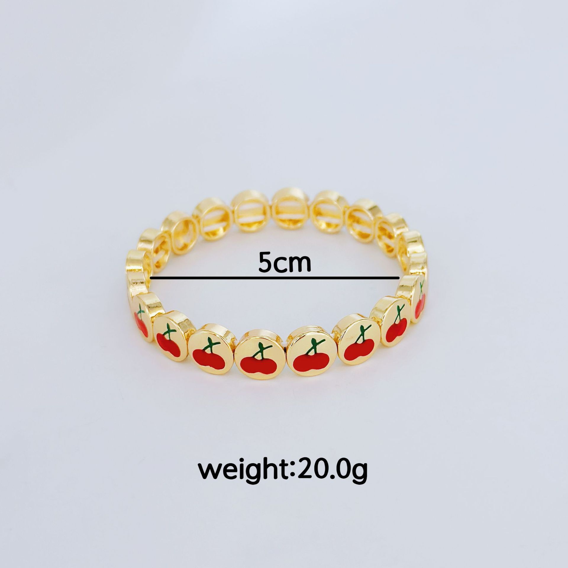Bracelet simple de mode en zircon en forme de cœur pour femmes