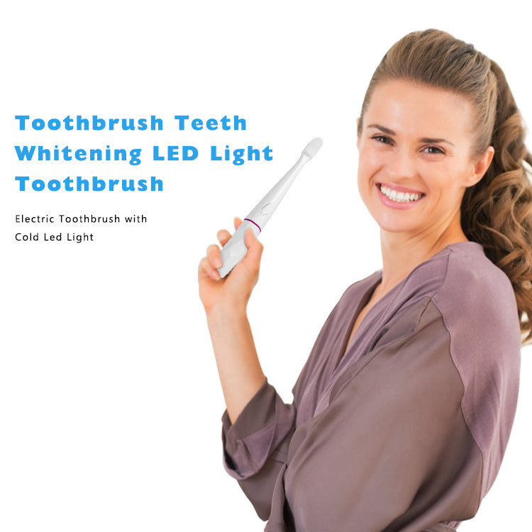 Blue Light Emitting Electric Toothbrush Cleaning Care