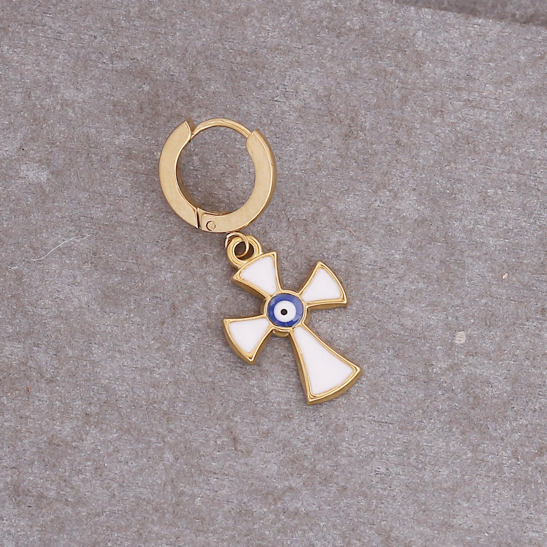 Titanium Steel Cross Earrings Sex Punk