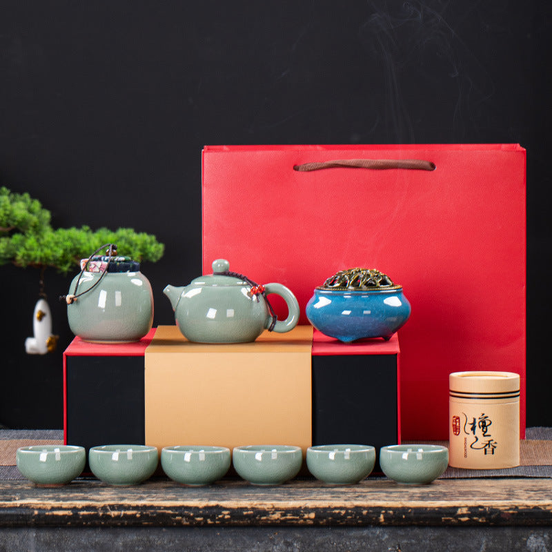 Home Fashion Simple Ceramic Tea Set Accompanying Gift
