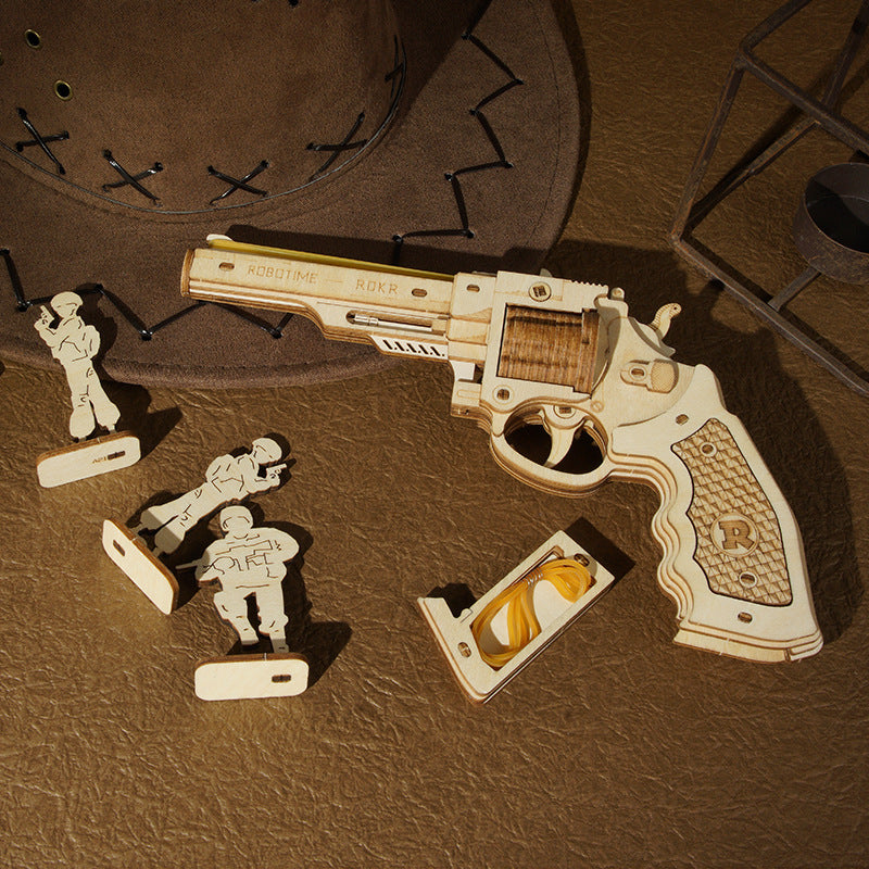 DIY Pistol Shotgun Wooden 3d Puzzle Toy