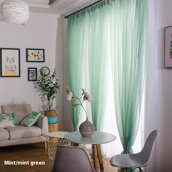 Wide Terylene Curtain Window Screen Fabric Solid Color
