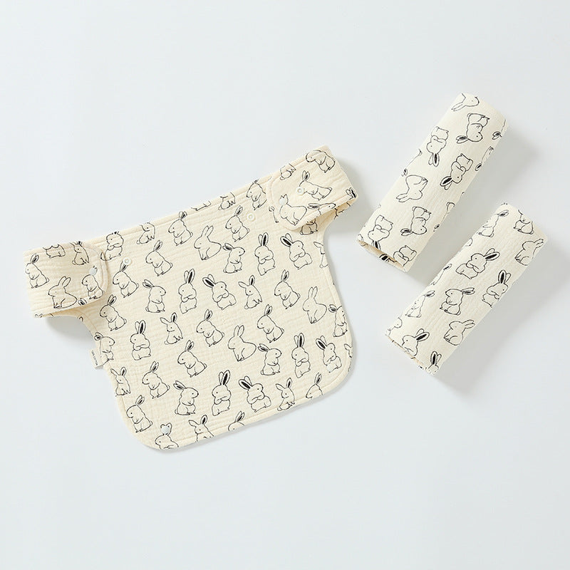 Double-shoulder Baby Waist Stool Drool Bib