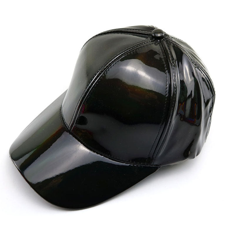 Pure Color Light Board Hat Leather Baseball Cap Show Tide Cap