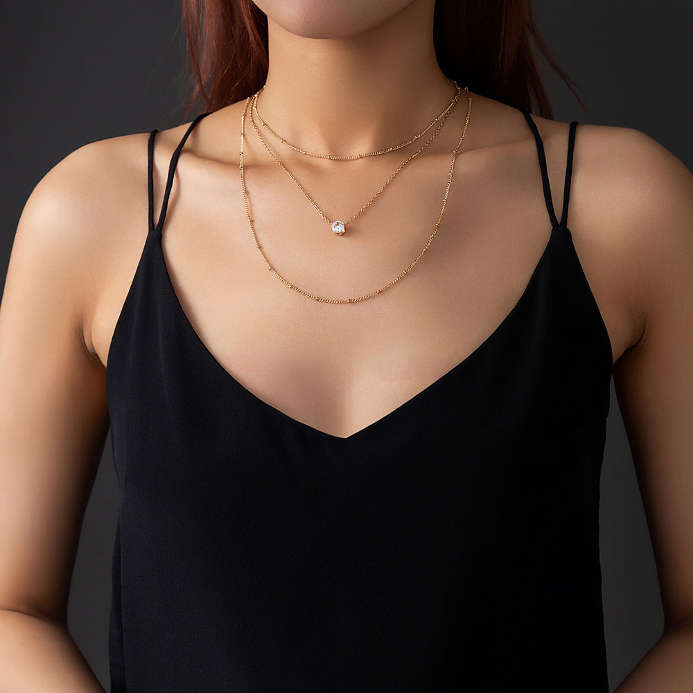 Simple and fashionable multi-layer necklace