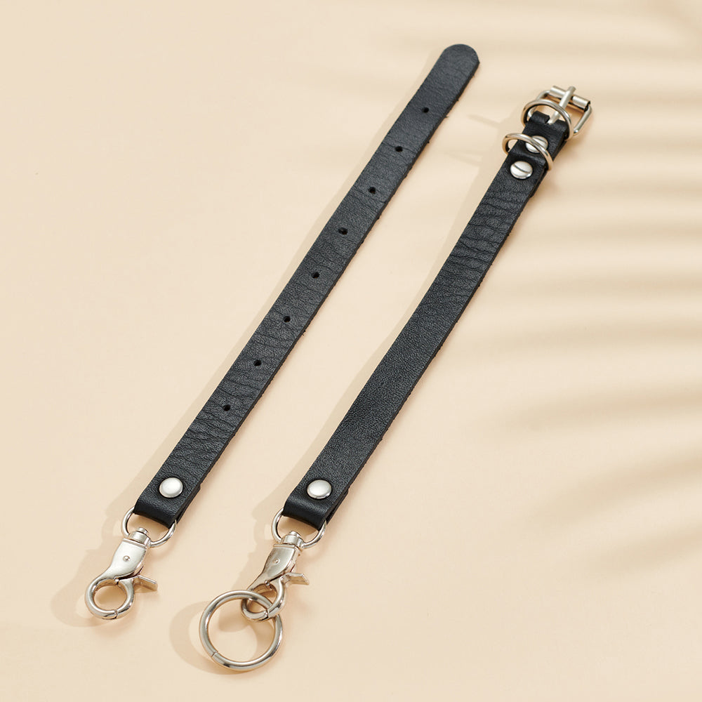 PU Leather Chain Buckle Collar Belt Buckle Necklace For Women