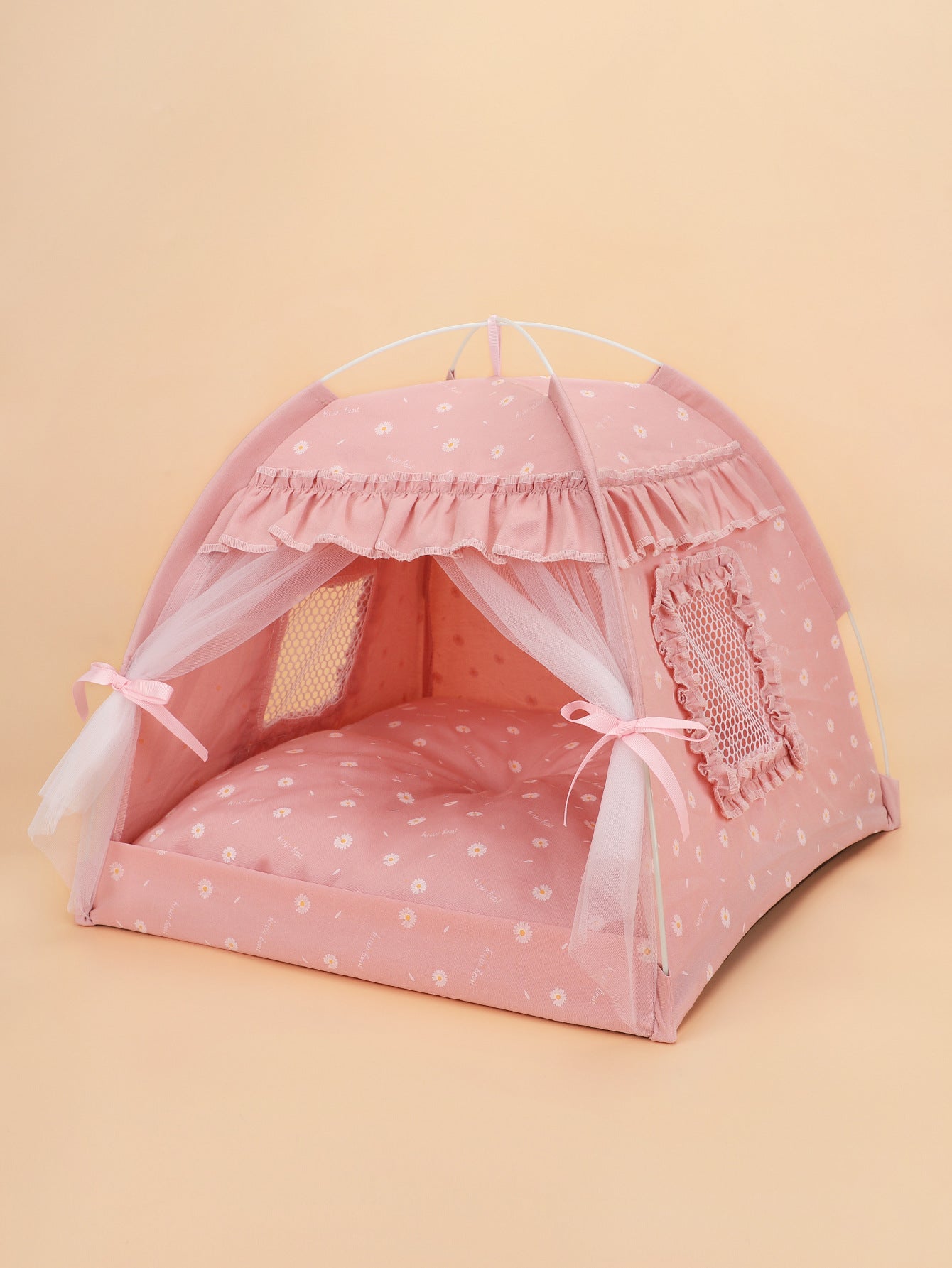 Cat Nest Kennel Summer Semi-closed House Mat Foldable Outdoor Pet Tent