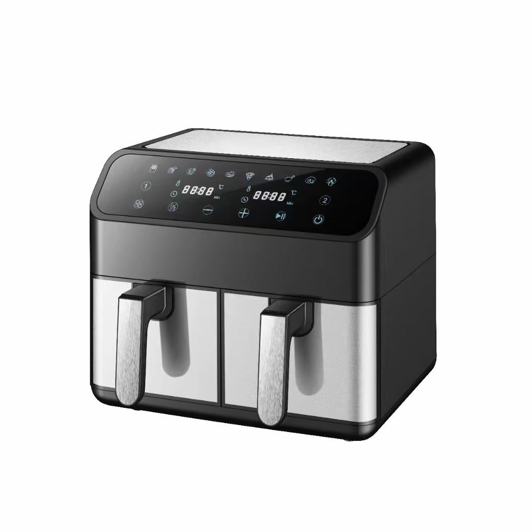Household Multi-function Visual Intelligent Touch Screen Double Pot Air Fryer