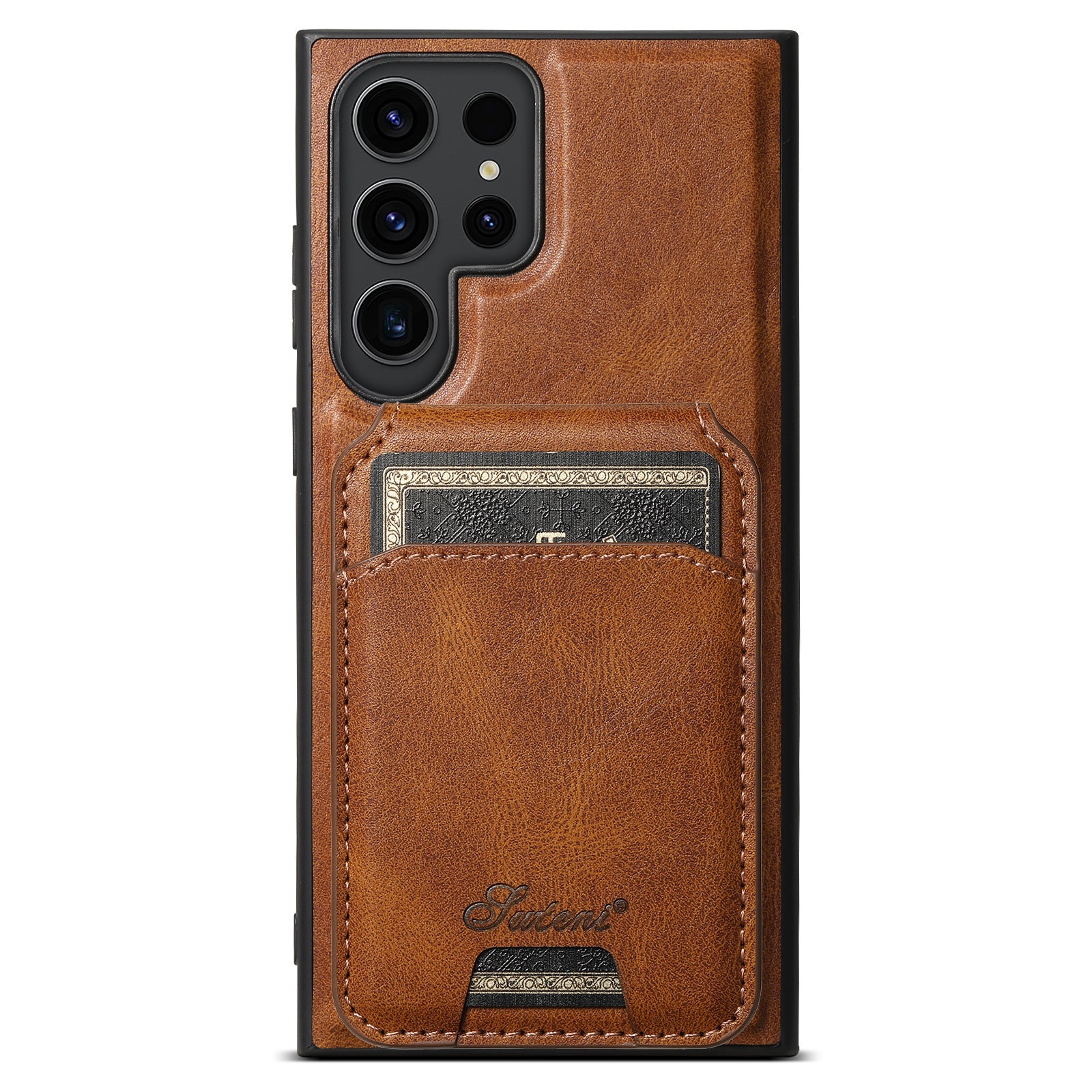 Two-in-one Mobile Phone Leather Phone Case Magnetic Card Holder