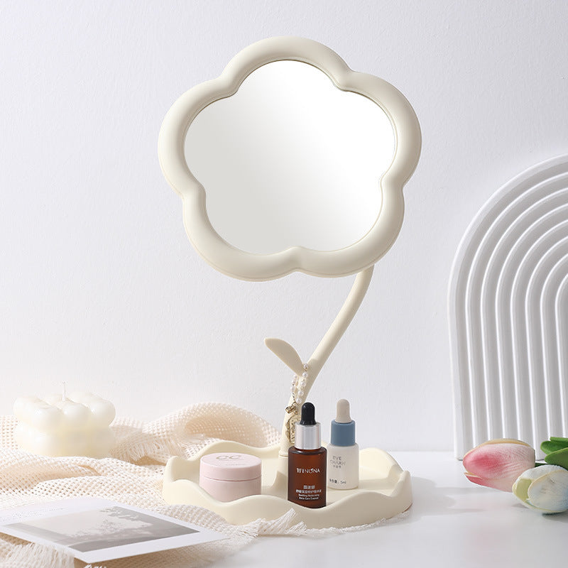 Adorable Desktop Makeup Mirror With Sunflower Design