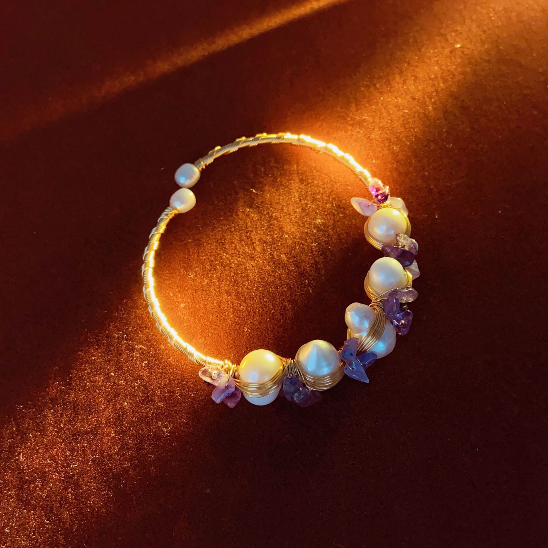 Bracelet Perle Tressé à la Main Article Polyvalent