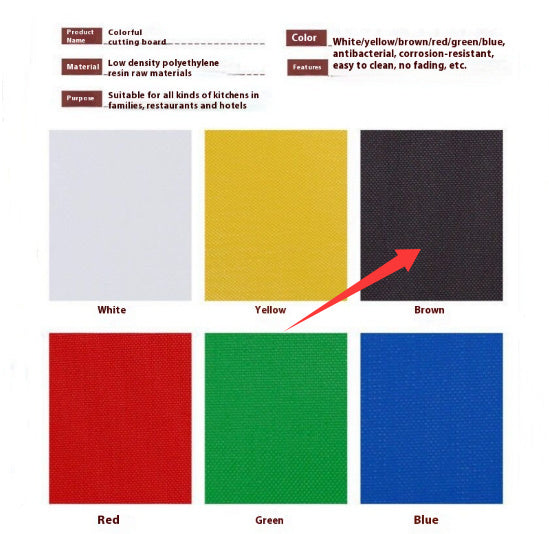 PE Mildew-proof And Tasteless Color Chopping Board Sushi Plastic Cutting Board