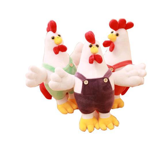 Plush Stuffed Chicken Mascot Suspender Pants Doll Gift