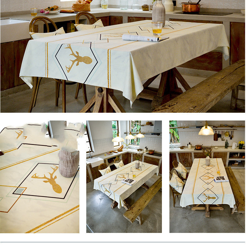 Coffee Table Rectangular Light Luxury High-end Fabric Tablecloth