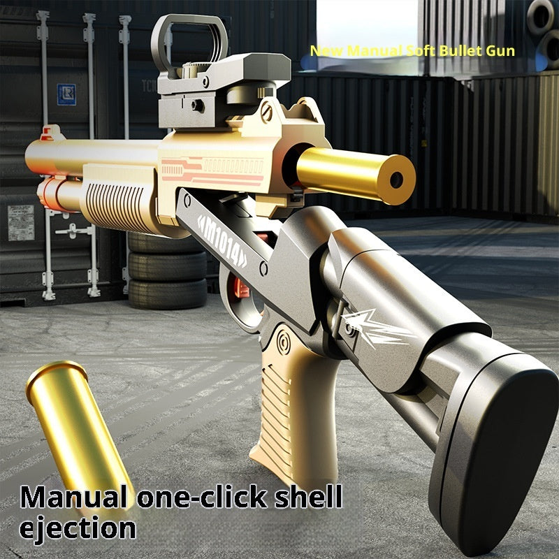 Children's Folding Throw Shell XM1014 Soft Bullet Gun Manual Launch Toy Gun