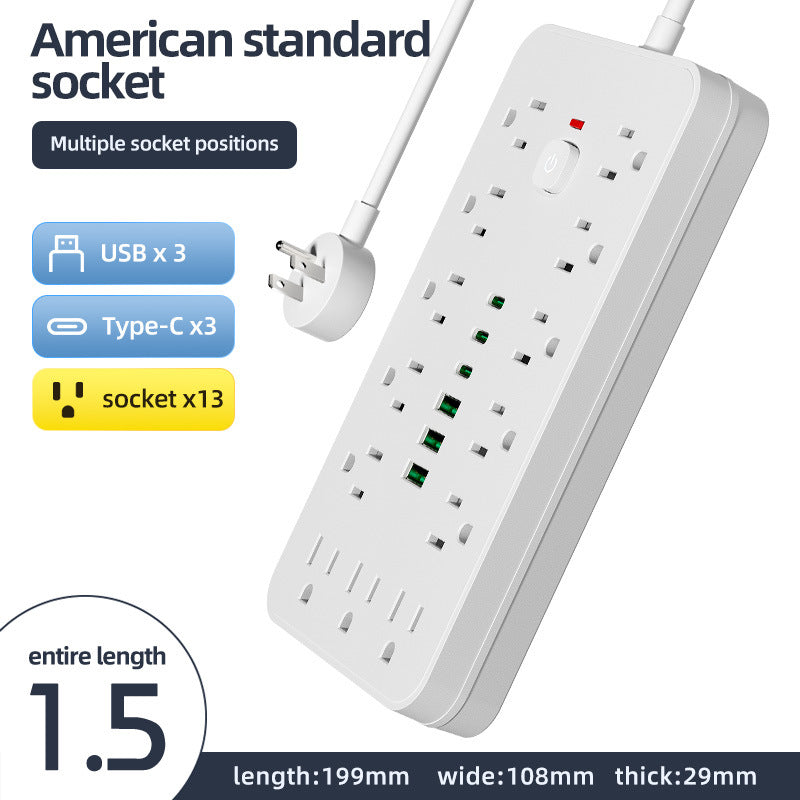 Conversion Plug Fast-charging Socket USB Power Strip