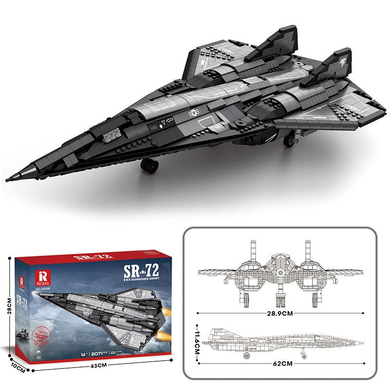 Military Building Blocks Fighter Puzzle Assembling Building Blocks