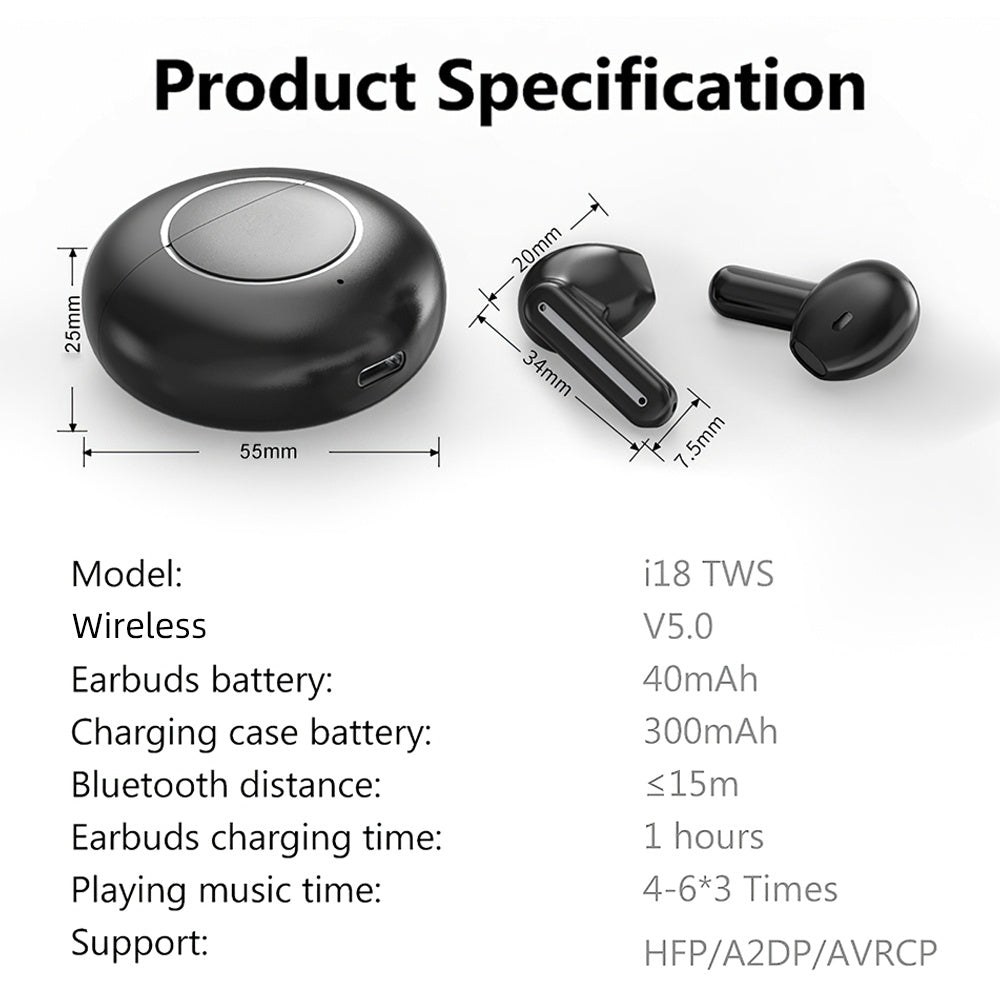 Fashion Semi-in-ear True Wireless Headphones