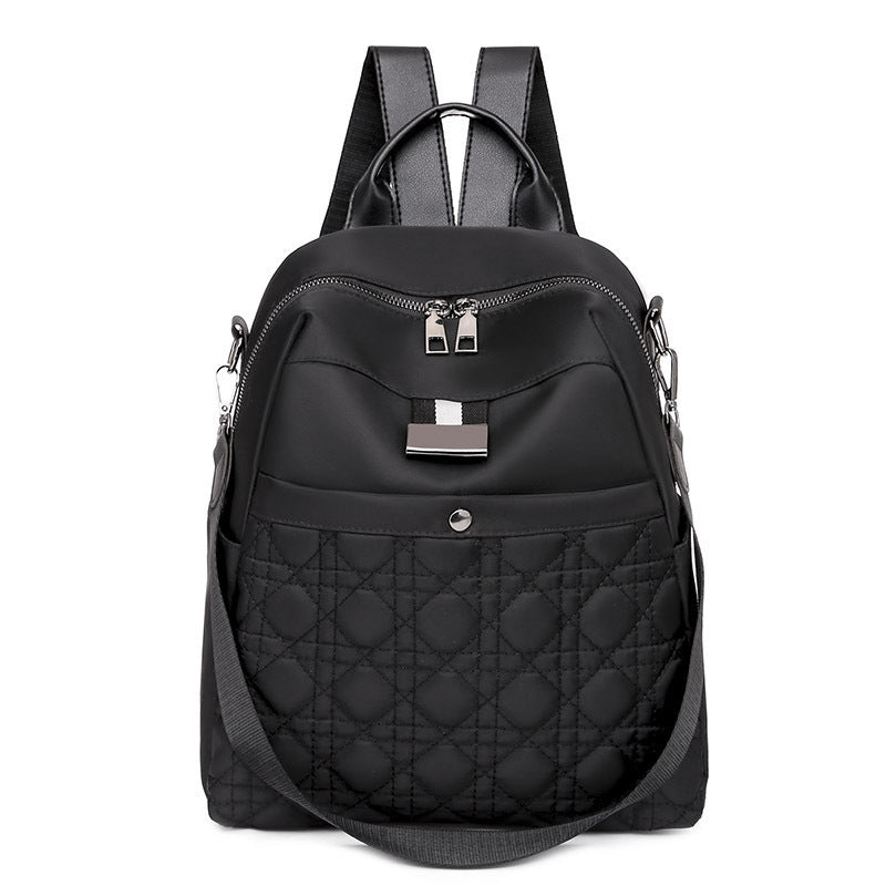 Women's Solid Color Simple Oxford Backpack