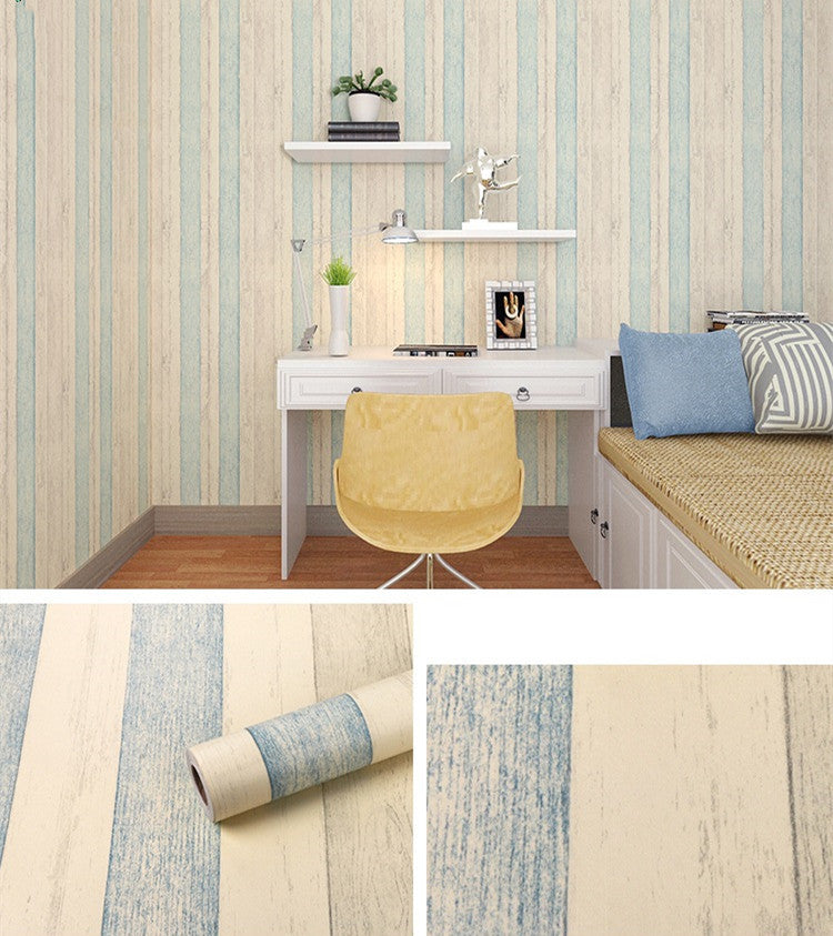 Antique Striped European Wallpaper Waterproof Make Over
