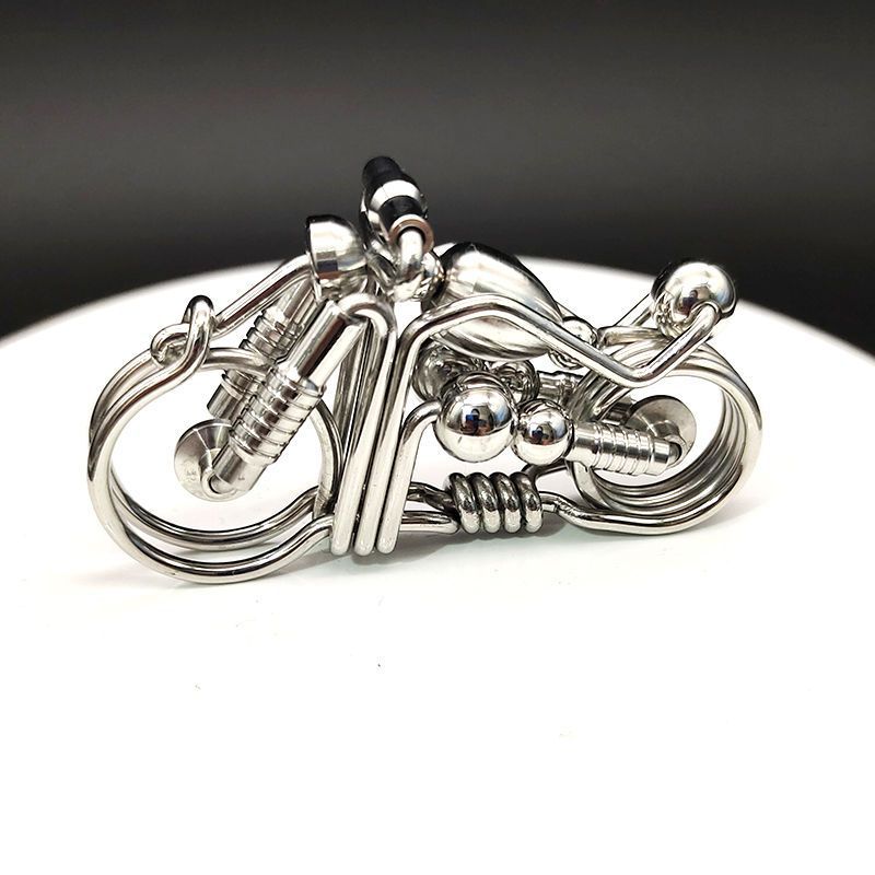 Stainless Steel Handmade Motorcycle Keychain Pendant