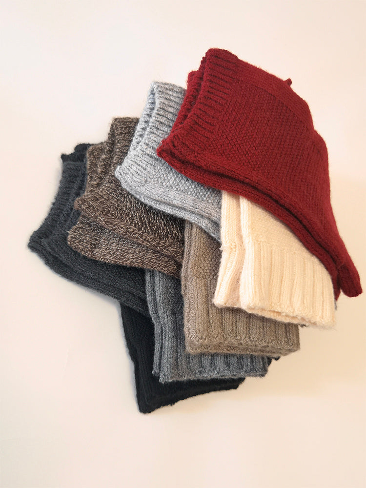 Gants Mi-Doigts en Laine et Cachemire Pour Hommes et Femmes