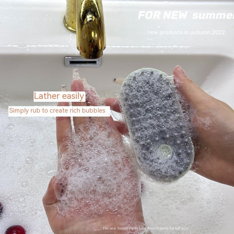 Pet Bath Massage Brush Hand-held Soft Head Float Hair Cleaning
