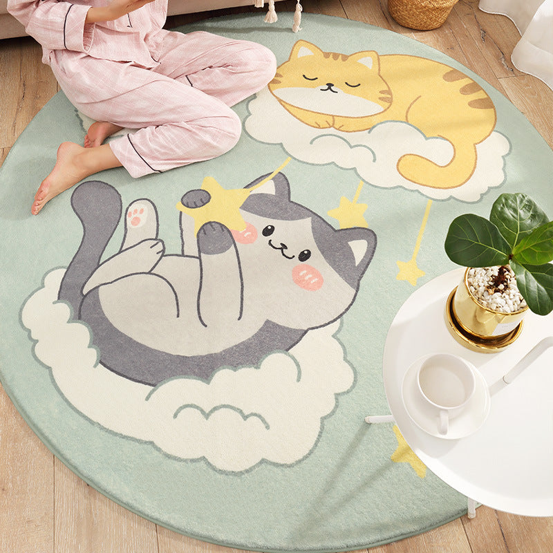 Home Living Room Bedroom Bedside Round Floor Mat