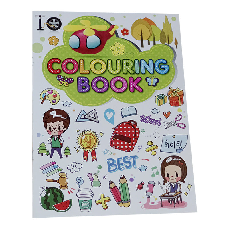 Cartoon English Calligraphy Exercise Book Children Coloring