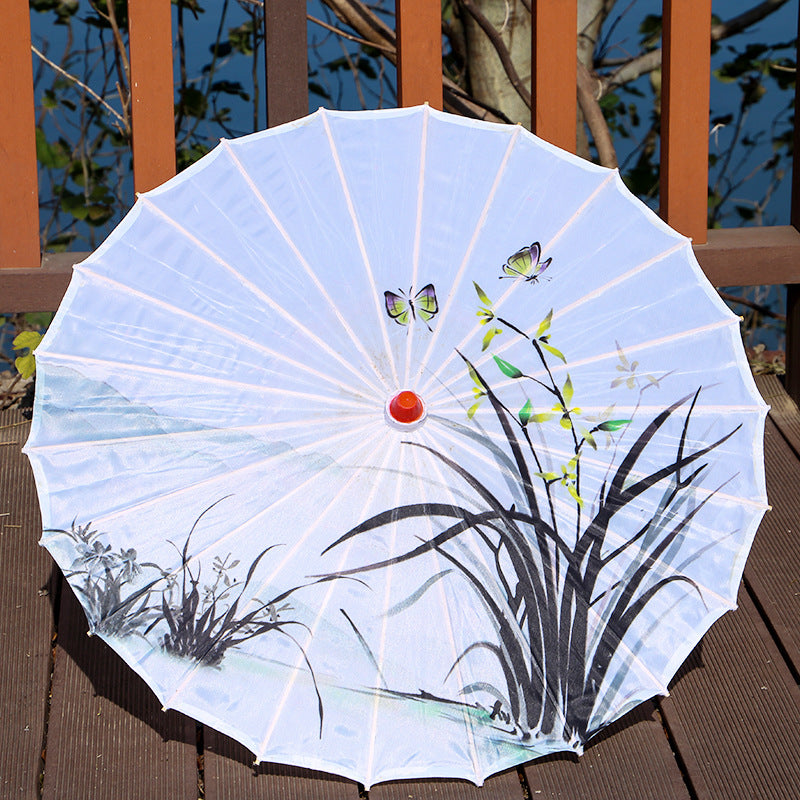 Performance And Show Style Printed Silk Umbrella Oiled Paper Umbrella