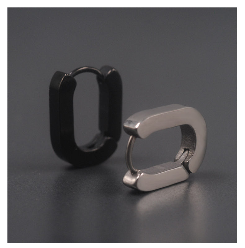 Hip Hop Street Ear Studs Men Hiphop Geometric Earrings