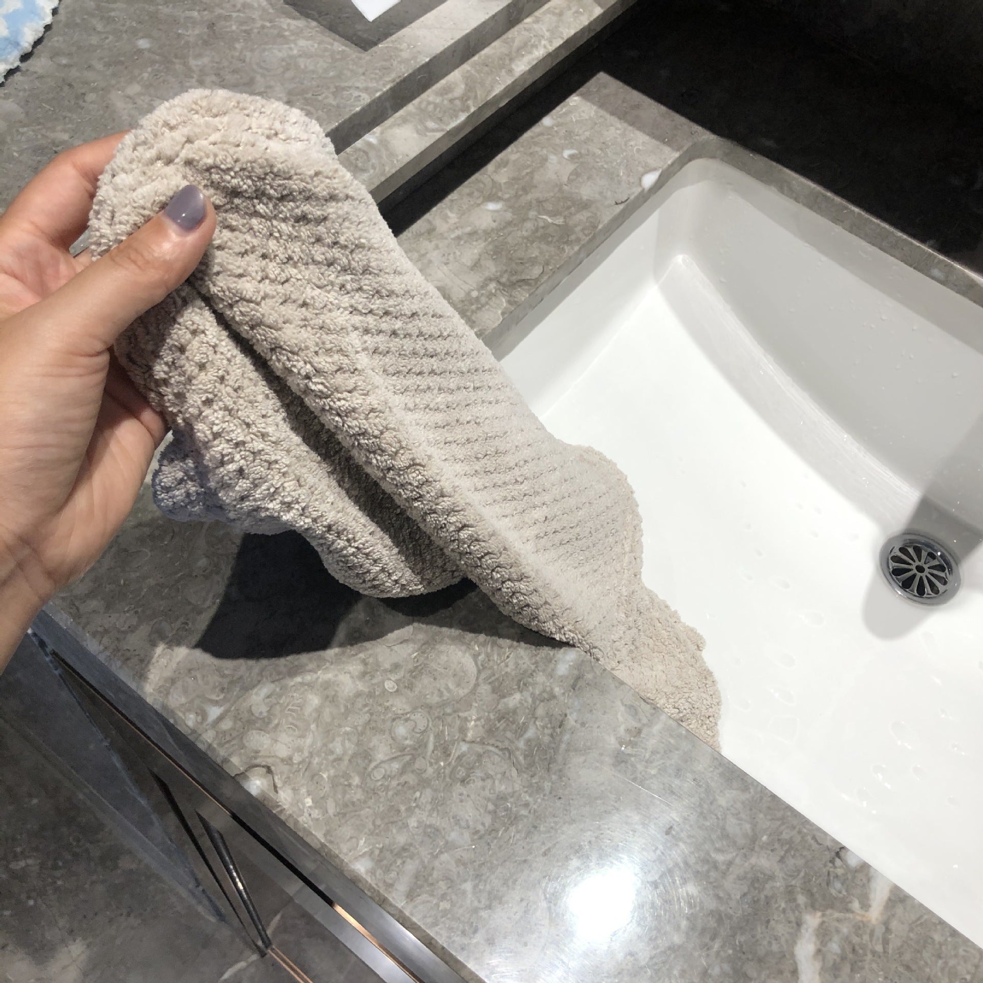 Coral Velvet Pineapple Grid Towel Bath Towel Combination