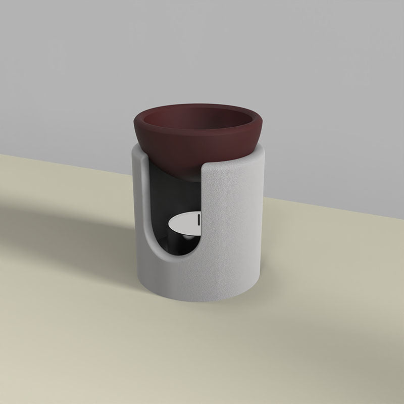 Moule en silicone pour bougeoir d'aromathérapie chauffant en béton